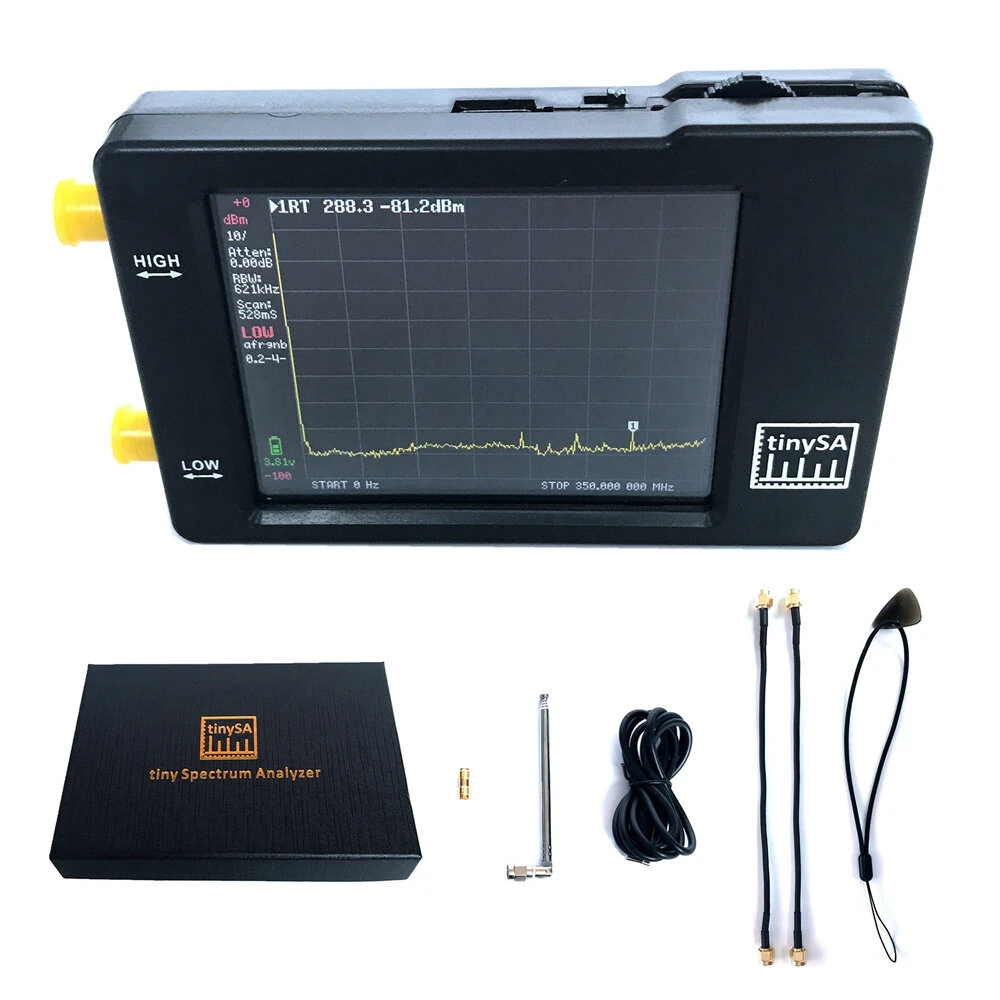 TinySA Handheld Spectrum Analyzer 2.8 Inch Touchscreen 100kHz to 960MHz Frequency Range RF Signal Generator Portable USB Powered — TinySA