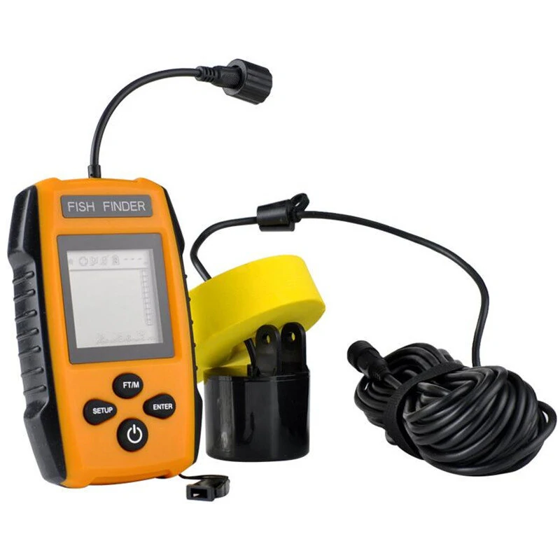 TL88E Portable Fish Finder Sonar Sensor LCD Display Water Depth Fish Location 200kHz Ultrasonic Underwater Fish Dectoter — view 3