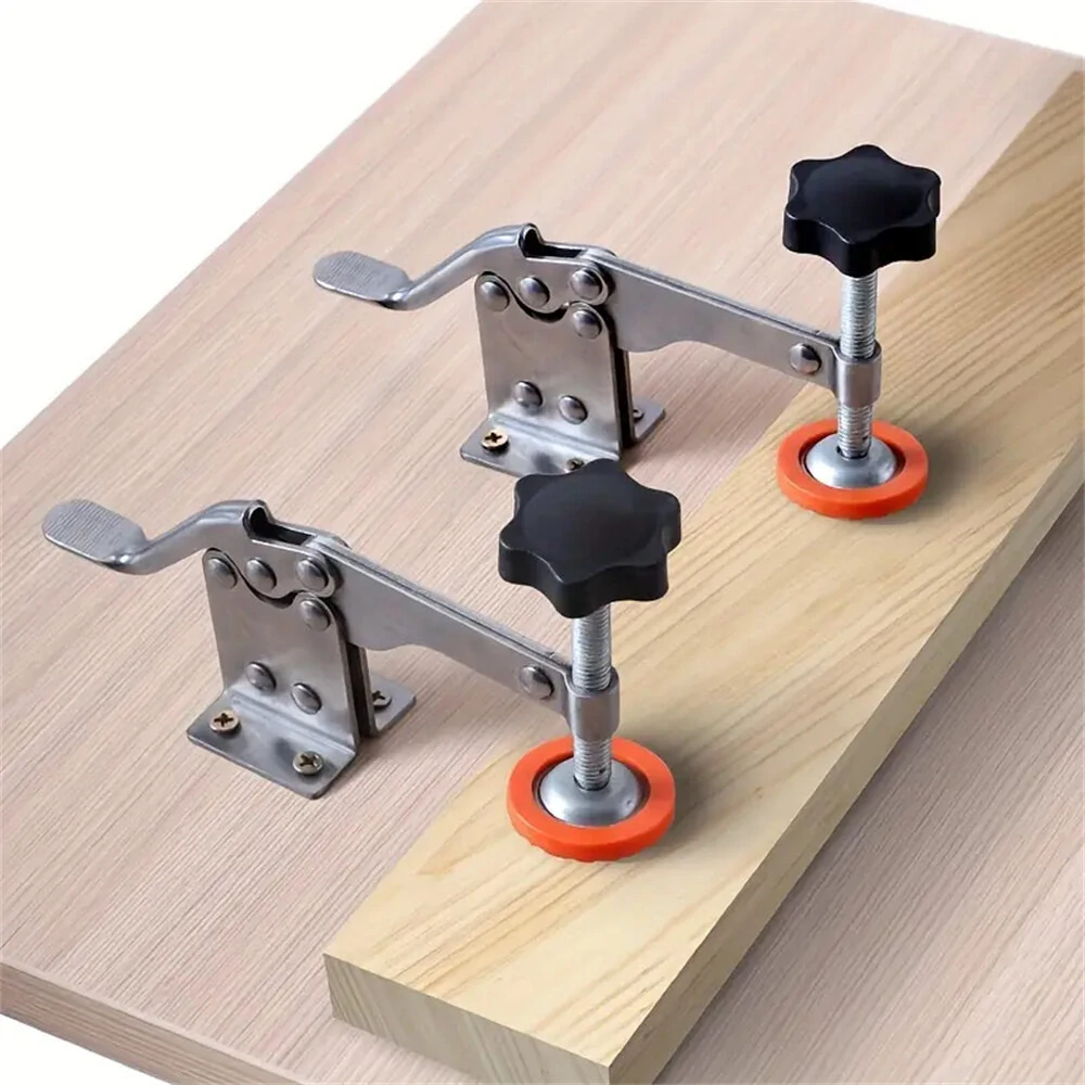 Toggle Clamp Stainless Steel Quick-Release Horizontal Clamp Adjustable Anti-Slip Hold Down Clamp For Woodworking Welding — view 2