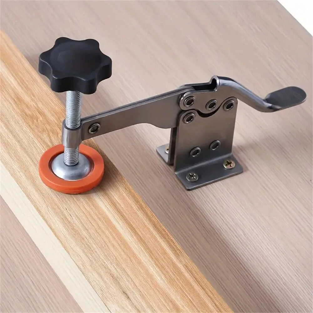 Toggle Clamp Stainless Steel Quick-Release Horizontal Clamp Adjustable Anti-Slip Hold Down Clamp For Woodworking Welding — view 9
