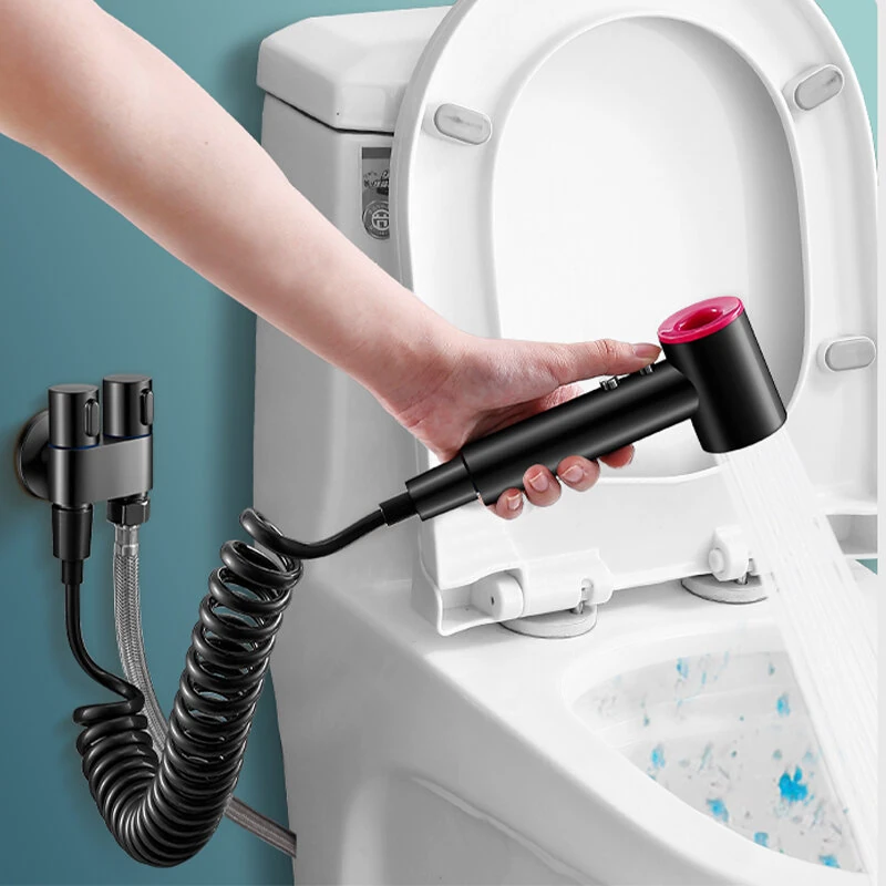 Toilet Bidet Sprayer Faucet Set Flushing Spray Gun Toilet Magnetic Bidet Sprayer High Pressure Water Gun Household Bathroom Bidet Shower — view 3