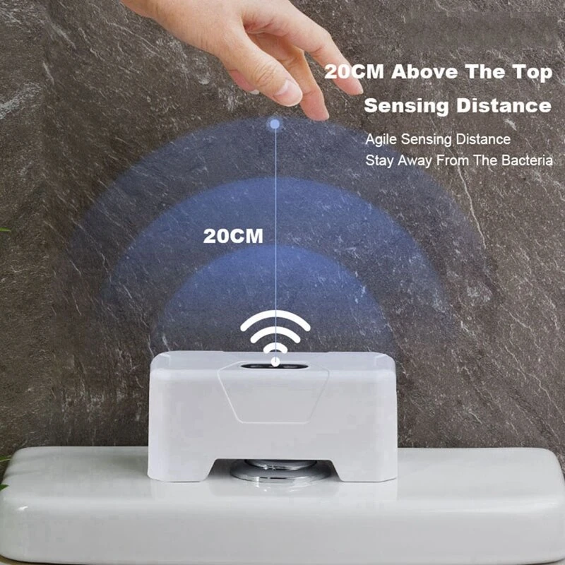Toilet Flush Button Plastic Toilet Flush Button Toilet Smart Sensor Flusher ExternalInfrared Flush Smart Toilet Flushing Sensor — view 6