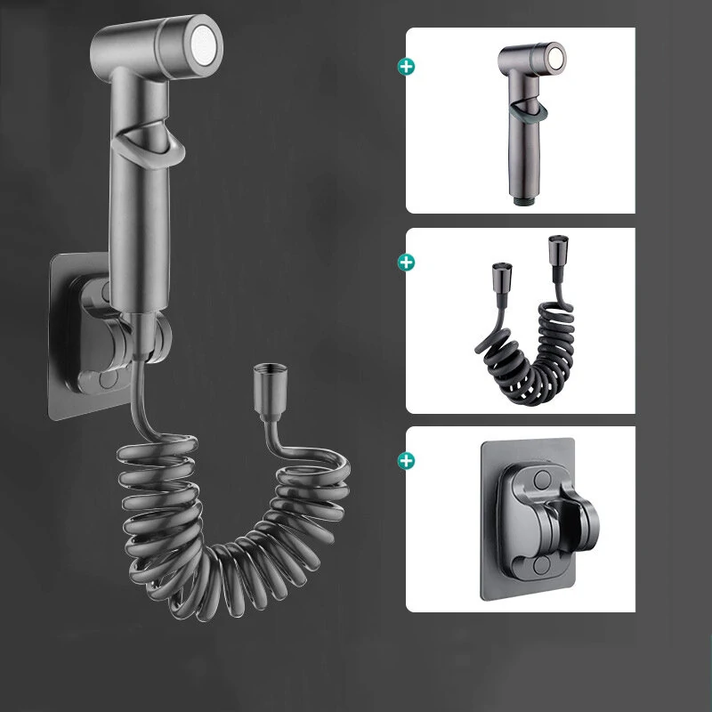Toilet High Pressure Bidet Spray Gun Water Jet Handheld Bidet Sprayer Toilet Cleaning Hygienic Shower for Bathroom Accessories — Toilet