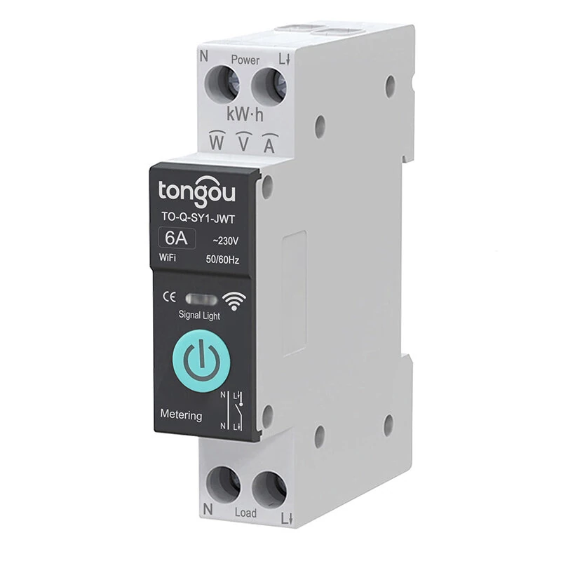 Tongou Tuya WiFi Smart Circuit Breaker Switch with Metering 32A-63A 90V-240V Remote Voice Control with App Timer Modes Smart Home Automation — view 2