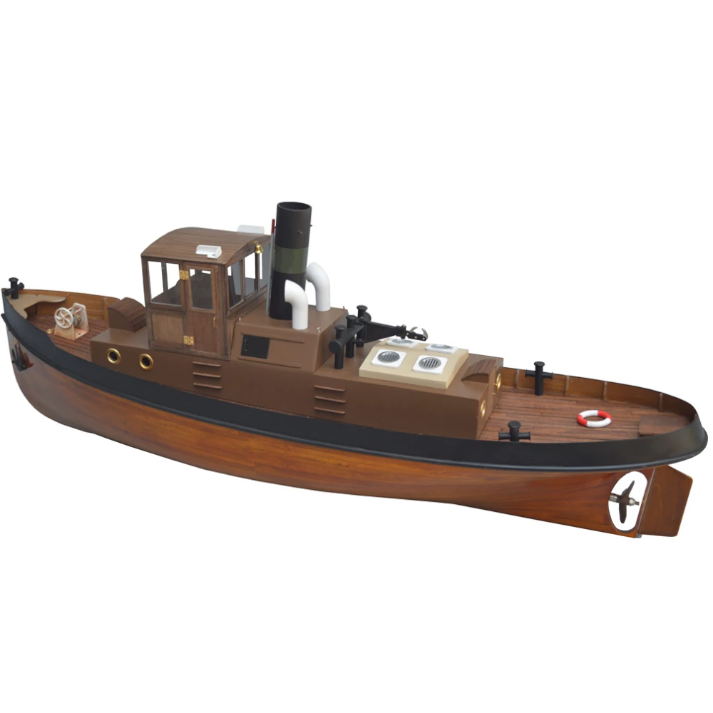 Tony Ray Aero Model 1/18 Mini 1930s Steam Tug Boat RC Ship DIY Full KIT Unassembled w/ Motor ESC Servo Micro Toys — view 3