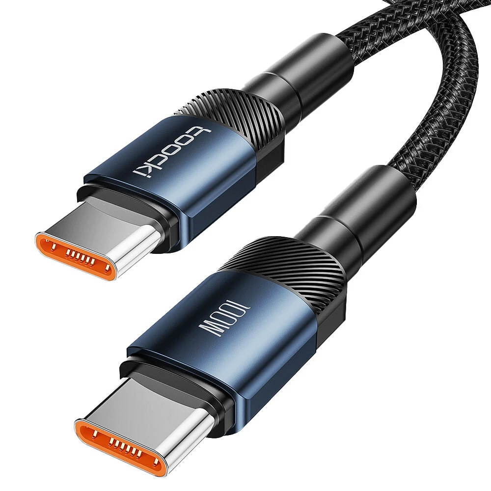 Toocki 100W Type-C to Type-C Cable QC4.0 Fast Charging Data Transmission Thick Wire Core Line 0.5M/1M/2M Long for Huawei Mate50 for Xiaomi Mi13 for Samsung Galaxy Z Flip 4 for OPPO Reno8 for Pad Air4 10.9 — Toocki