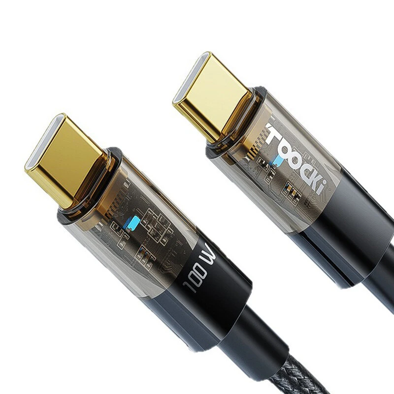 Toocki TQ-X06 5A PD100W Type-C to Type-C Cable Fast Charging Data Transmission Copper Core Line 1M Long for iPhone 17 17Pro Max 16 15 for Huawei Mate XTs for Xiaomi 17pro for OPPO for VIVO — view 3