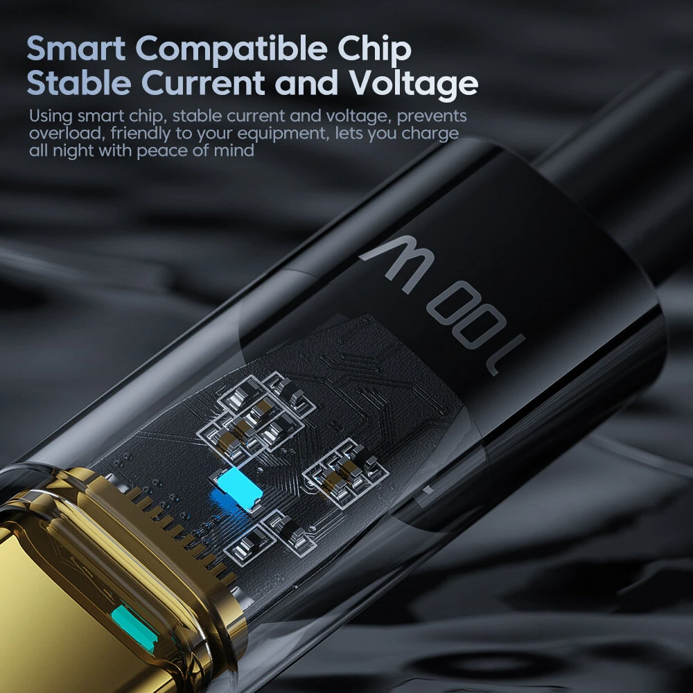 Toocki TQ-X06 5A PD100W Type-C to Type-C Cable Fast Charging Data Transmission Copper Core Line 1M Long for iPhone 17 17Pro Max 16 15 for Huawei Mate XTs for Xiaomi 17pro for OPPO for VIVO — view 7
