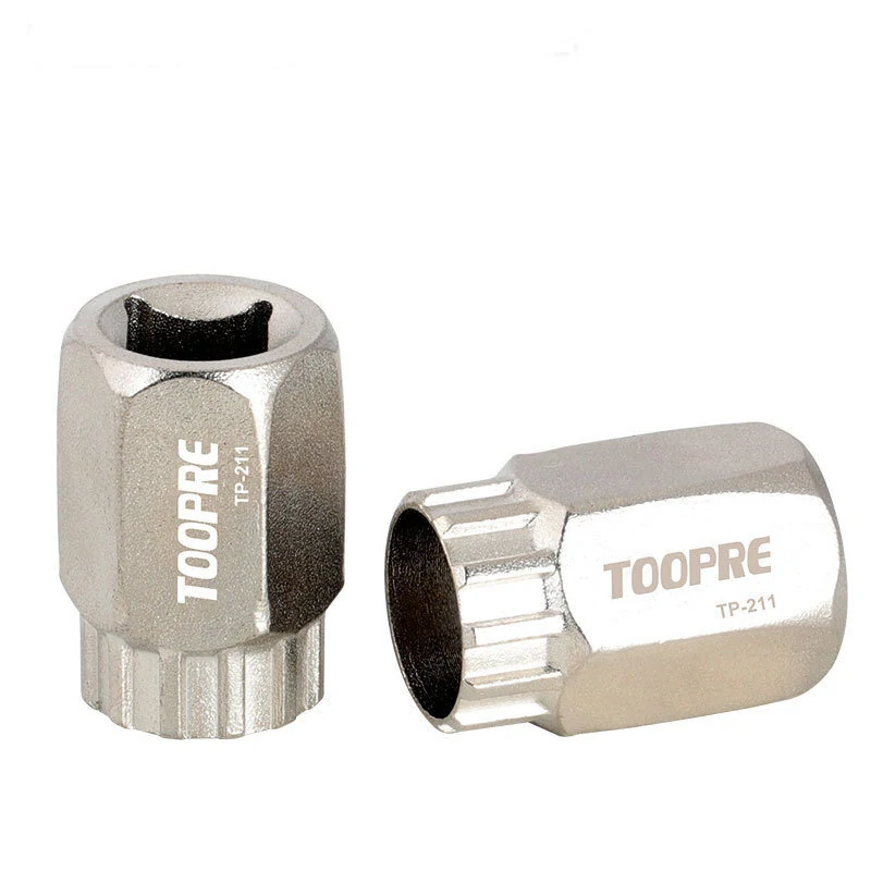 TOOPRE Bike Freewheel Remover High Carbon Steel Compatible Bicycle Spinning Cartridge Removal Tool Sleeve — view 6