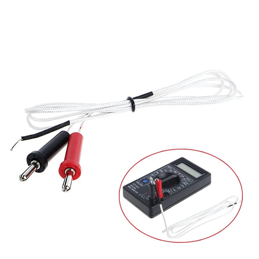 TP-01A K-Type Thermocouple Probe Copper Wire Coated -50 to 350°C 100 cm for Multimeters Temperature Gauges Measuring Tools — view 4