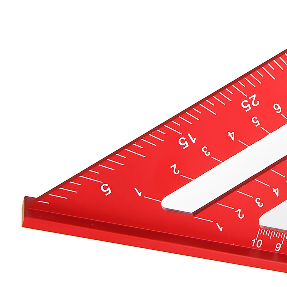 Triangle Ruler 7Inch Measurement Tool Cast Aluminium Carpenter Set Square Angle Woodworking Tools Try Square Triangular Metric/Inch — view 5