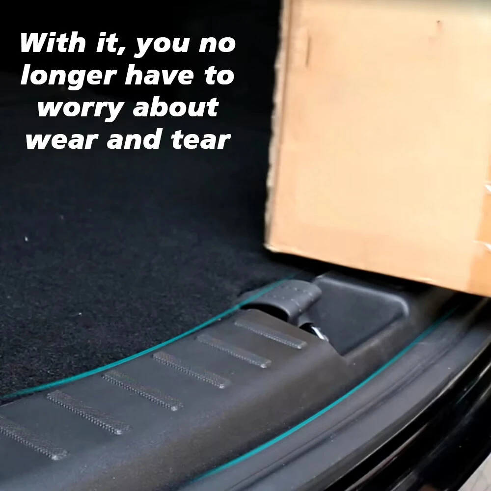 Trunk Threshold Strip Scratch Protection Custom TPE Material Heat Resistant Matte Finish For Tesla Model Y LAUNCH 2025 — view 4