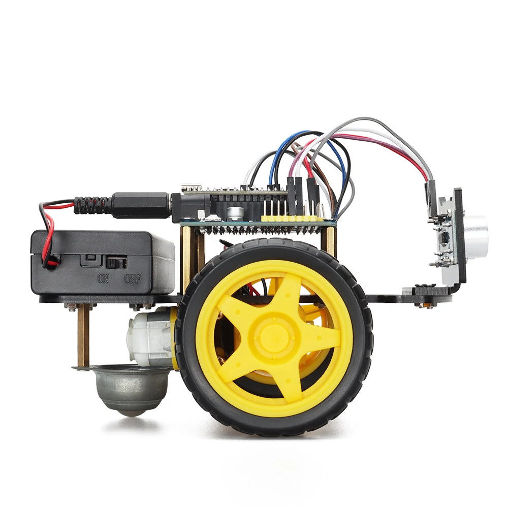 TSCINBUNY 2WD Ultrasonic Obstacle Avoidance Car Starter Robot Kit for Programming Educational Project — view 4