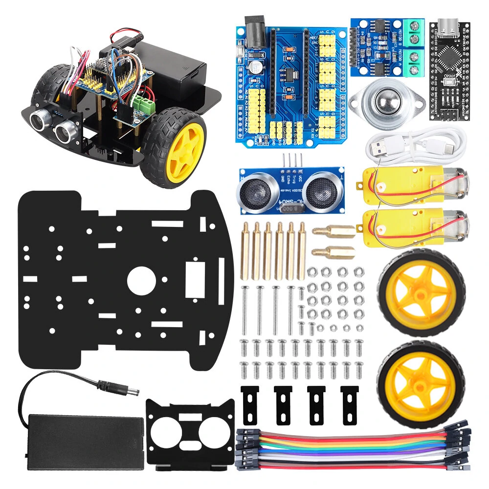TSCINBUNY 2WD Ultrasonic Obstacle Avoidance Car Starter Robot Kit for Programming Educational Project — view 6