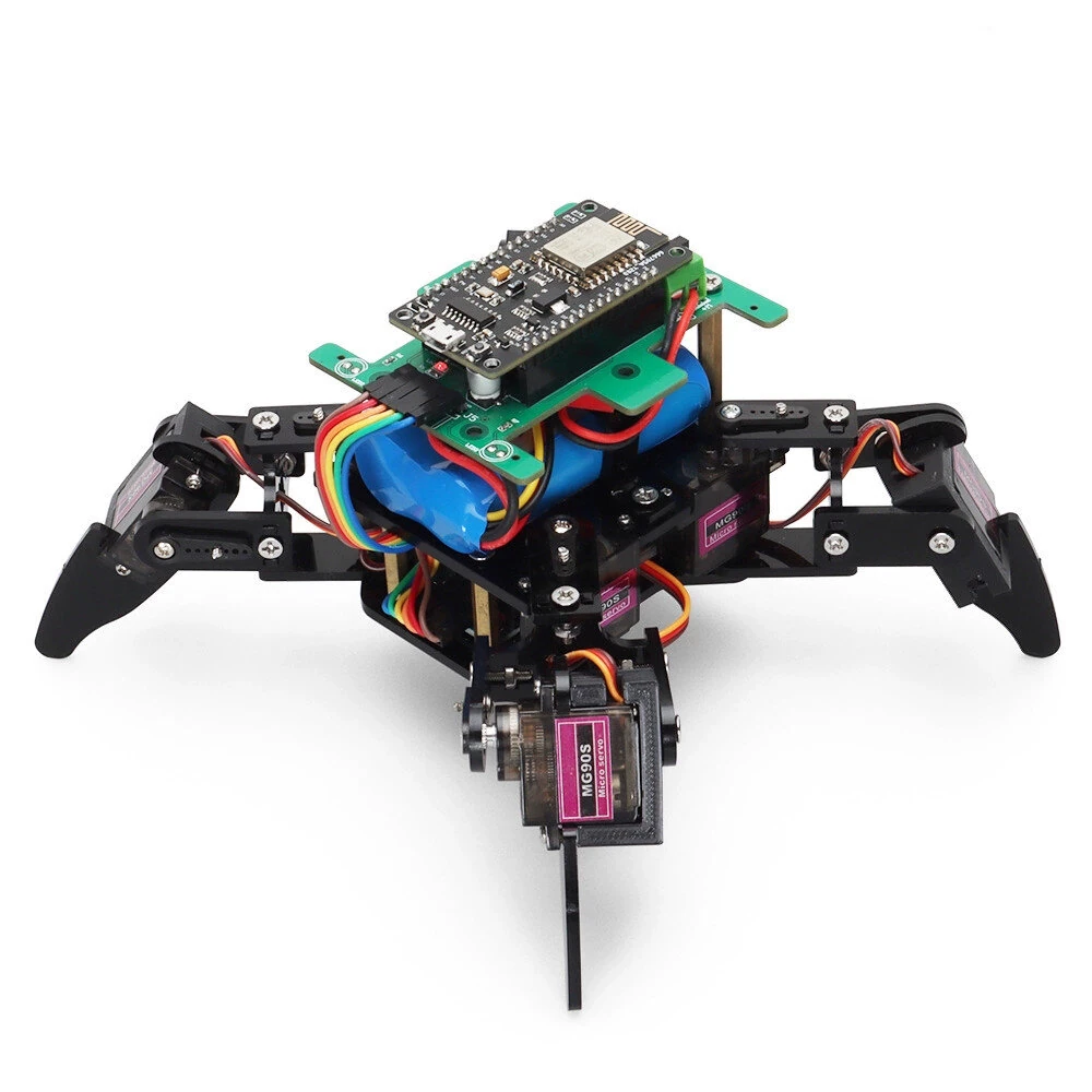 Tscinbuny Quadruped Robot Kit ESP8266 Wifi For Programmable Automation Kit with APP Control Batteries pack Manual