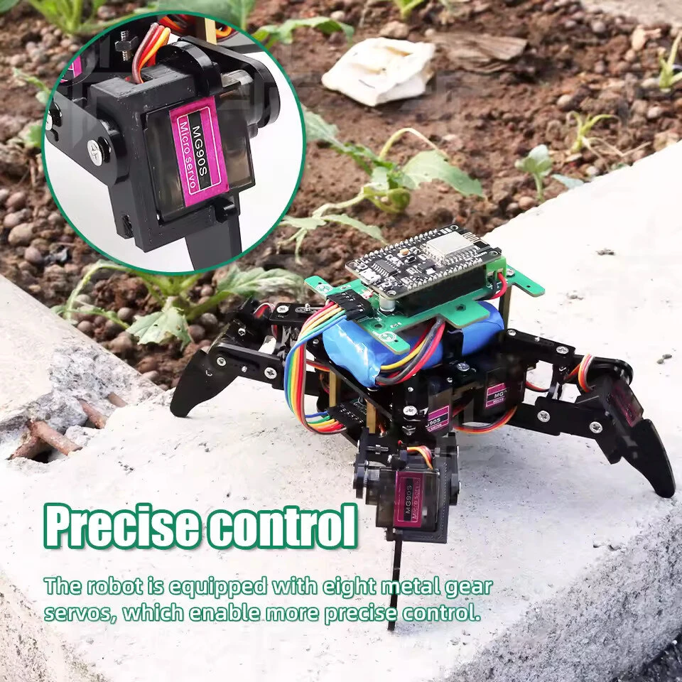 Tscinbuny Quadruped Robot Kit ESP8266 Wifi For Programmable Automation Kit with APP Control Batteries pack Manual — view 7