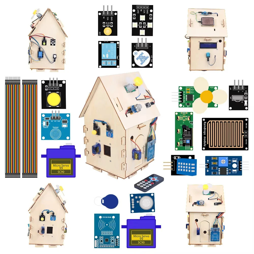 TSCINBUNY Smart Home Nano Starter Kit for Programming Project STEM Educational DIY Electronics Automation IoT Kit Components Sensors Modules Boards — view 3