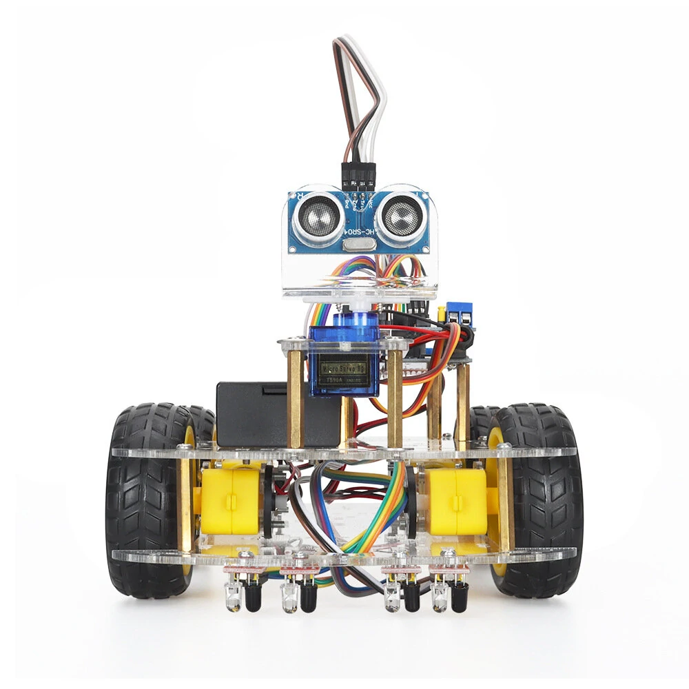TSCINBUNY Smart Robot Car Starter Kit For Arduino Programming Electronic 4WD Robot Car Robotics Educational Kits — view 3