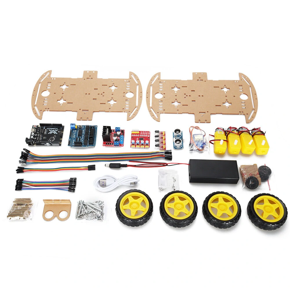 TSCINBUNY Smart Robot Car Starter Kit For Arduino Programming Electronic 4WD Robot Car Robotics Educational Kits — view 4
