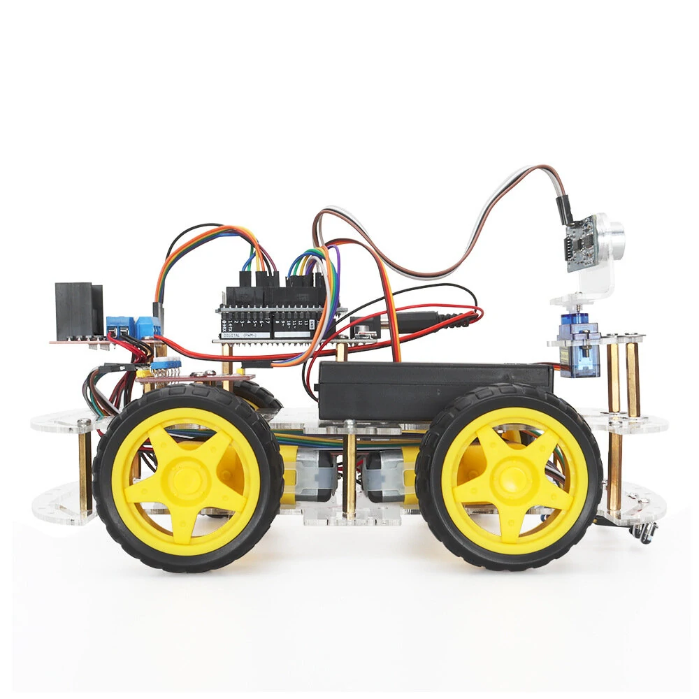 TSCINBUNY Smart Robot Car Starter Kit For Arduino Programming Electronic 4WD Robot Car Robotics Educational Kits — view 5