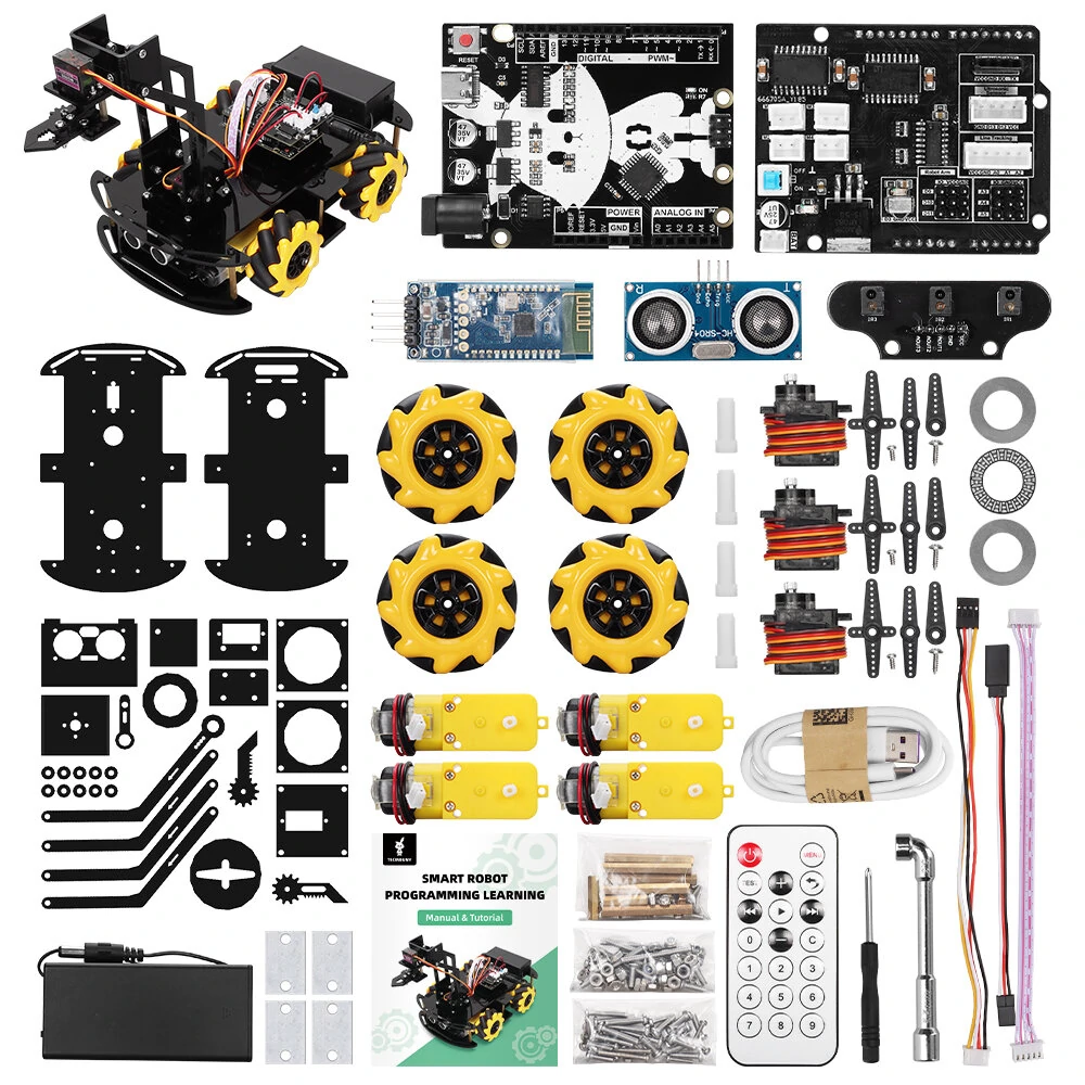 TSCINBUNY Smart Robot Starter Kit For Arduino Programming Robot Arm Automation Kits Coding Robotic Electronic Mechanical Arm Robot — view 7