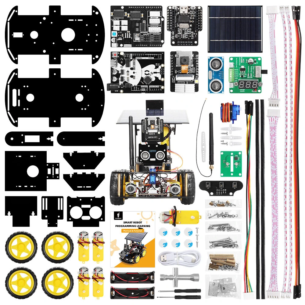 TSCINBUNY Solar ESP32-32 Camera Programming Education Robot Car IoT Ultrasonic Intelligent Programming Robot — view 6