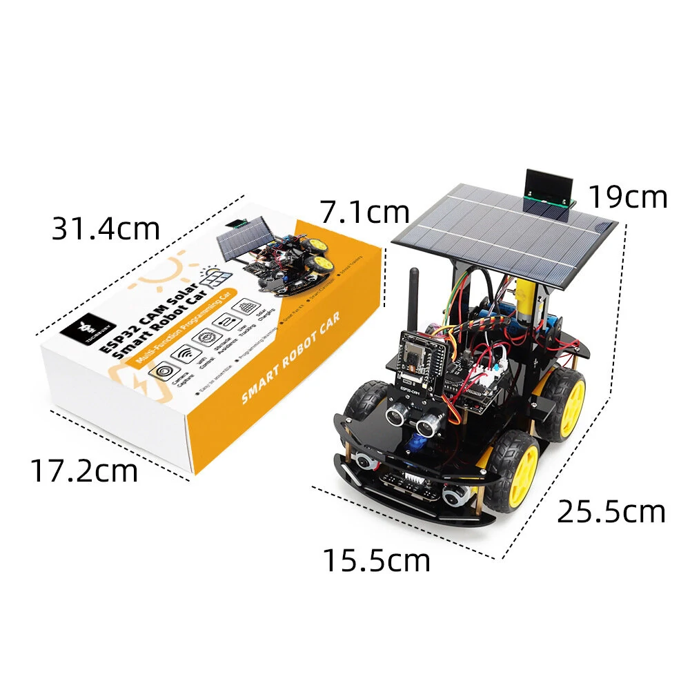 TSCINBUNY Solar ESP32-32 Camera Programming Education Robot Car IoT Ultrasonic Intelligent Programming Robot — view 7