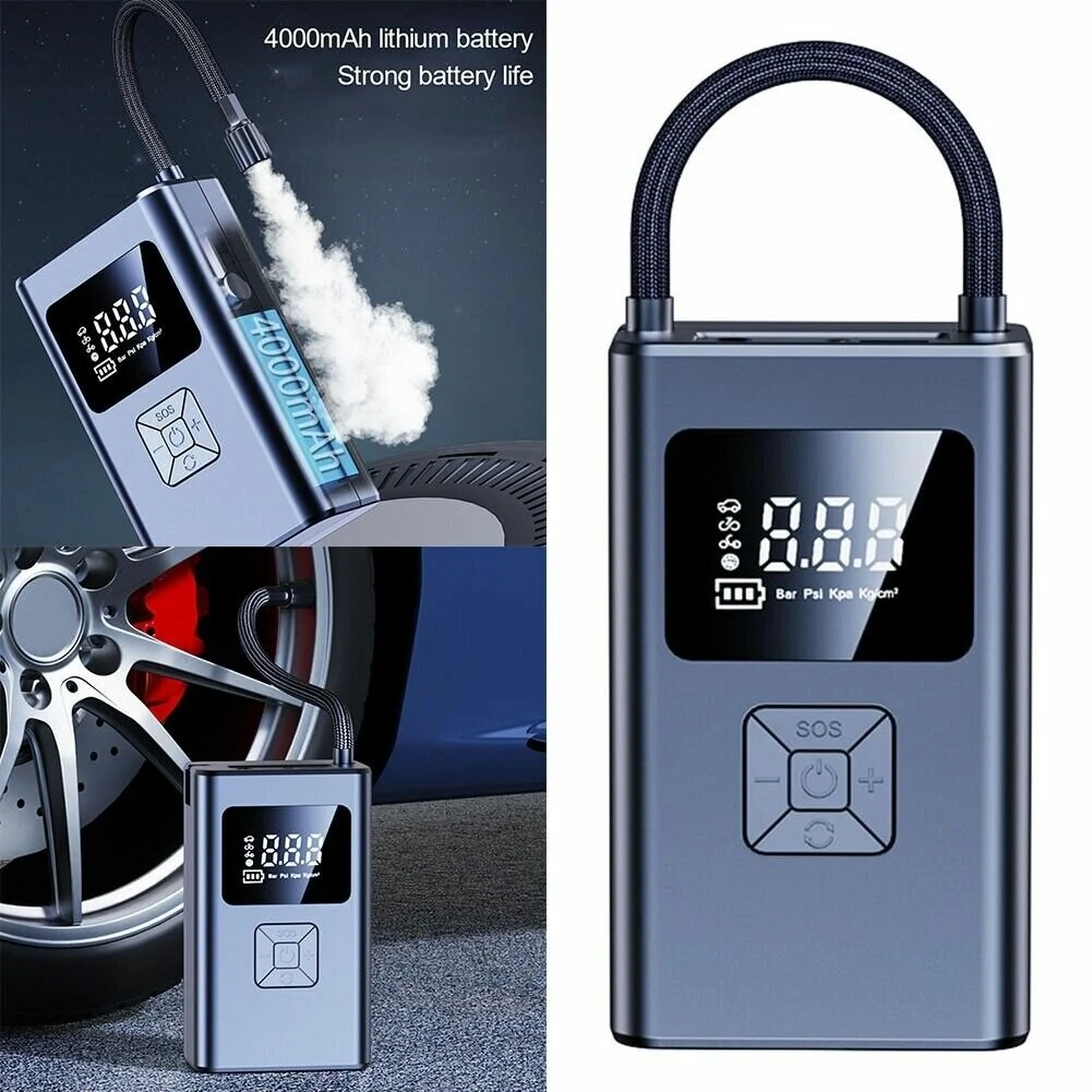 TUERBB T-AP66 Cordless Tire Inflator 4000mAh Air Pump with LED Light Power Bank for Cars, Motorcycles, Bicycles, Balls, Etc. — view 4