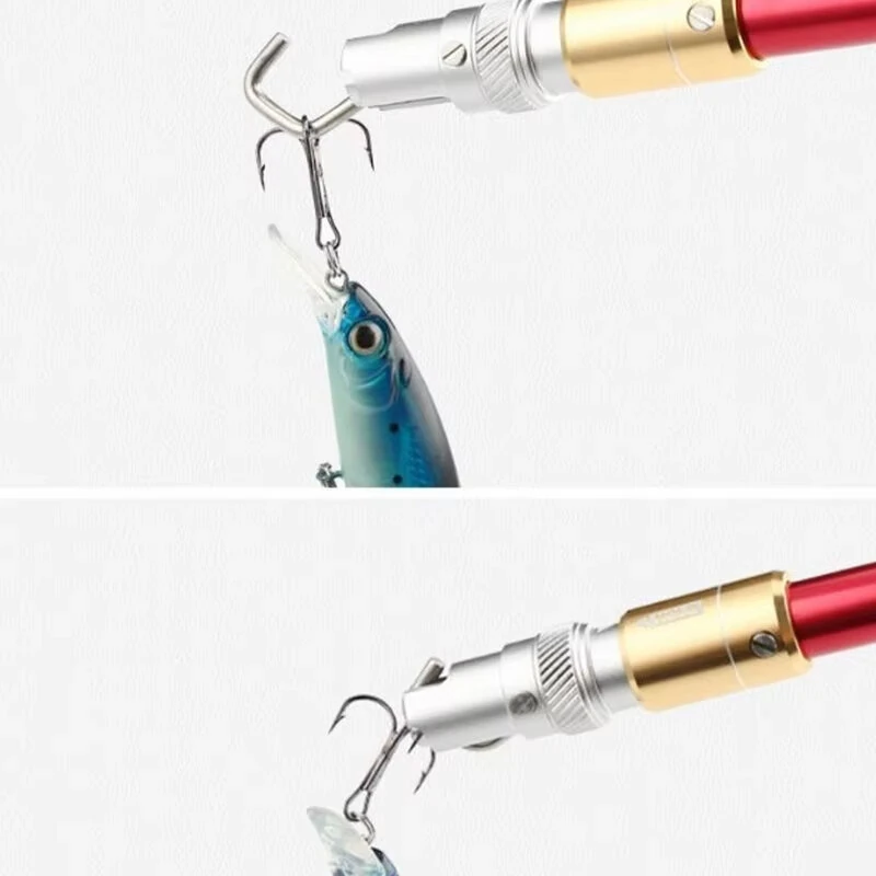TUNALA Portable Hook Extractor T-Type Aluminum Alloy With Locking Hook Extractor Opening Closing Deep Throat Large Unhooker for Outdoor Saltwater Freshwater Fishing — view 3