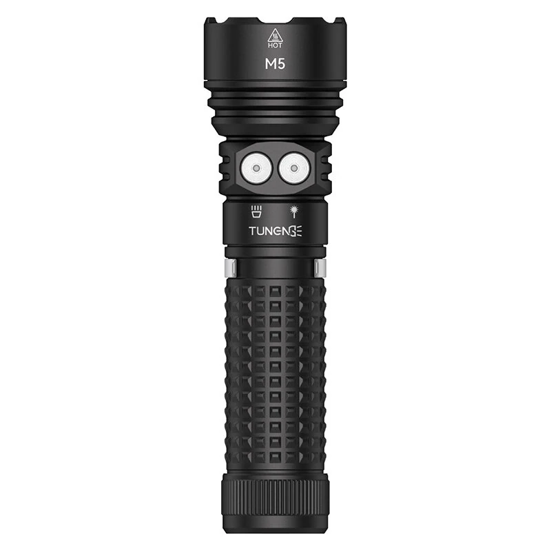 TUNENGE M5 4*LED 5200LM Strong Flashlight with Red LEP Pointer With 4500mAh Battery IP66 Waterproof Magnetic Tail Type-C Fast Charging Tactical Flashlight for Outdoor Exploration Emergency — TUNENGE