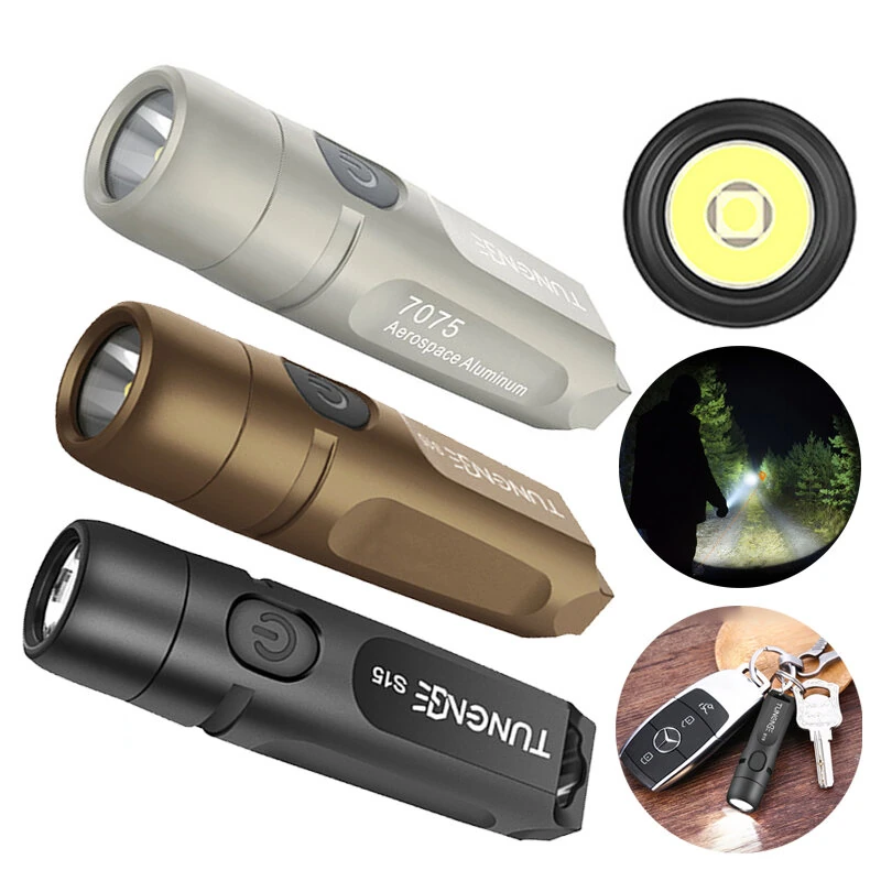 TUNENGE S15 650LM Mini Porable LED Keychain Flashlight USB Rechargeable Pocket Light Waterproof Emergency Outdoor Camping Fishing Lighting — image 1