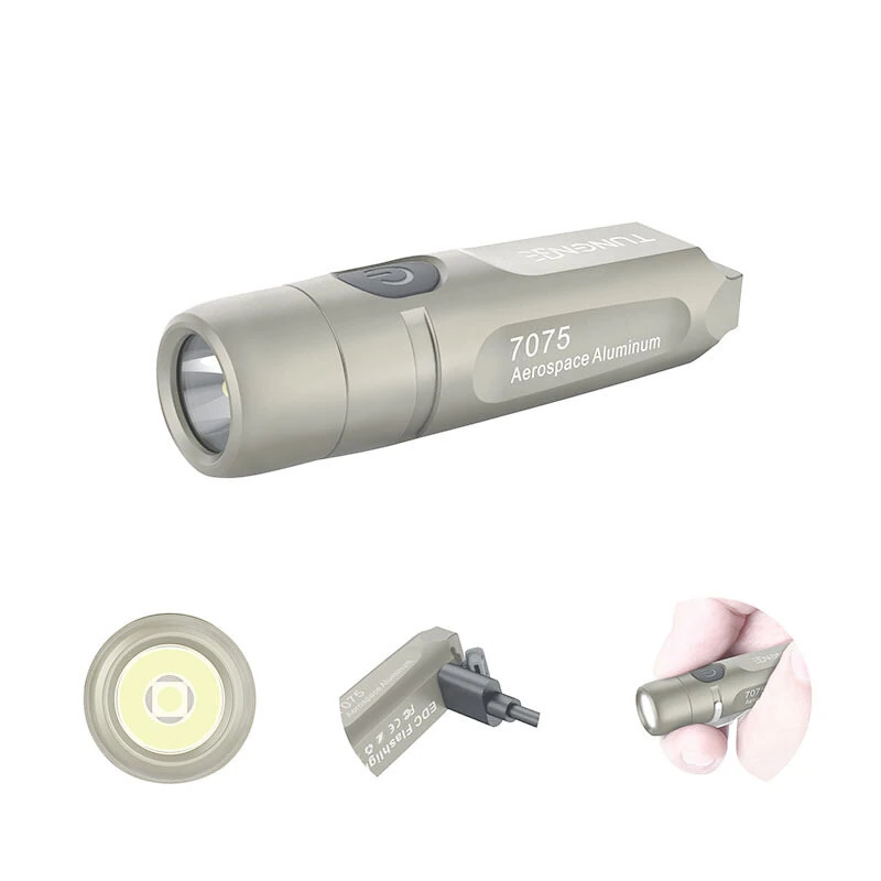 TUNENGE S15 650LM Mini Porable LED Keychain Flashlight USB Rechargeable Pocket Light Waterproof Emergency Outdoor Camping Fishing Lighting — view 11