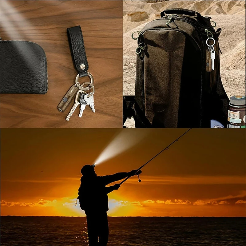 TUNENGE S15 650LM Mini Porable LED Keychain Flashlight USB Rechargeable Pocket Light Waterproof Emergency Outdoor Camping Fishing Lighting — view 9