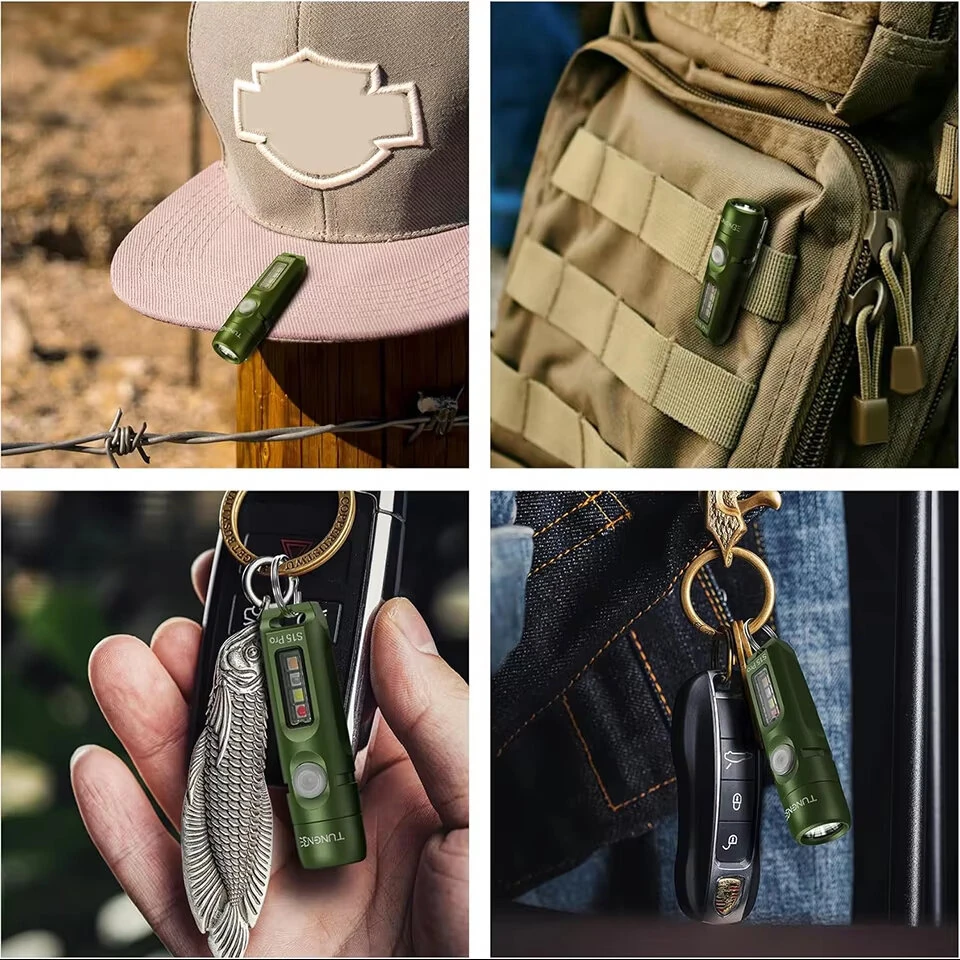 TUNENGE S15Pro 750LM LED Keychain Flashlight with Clip Magnet USB-C Rechargeable Mini EDC Pocket Light — view 8