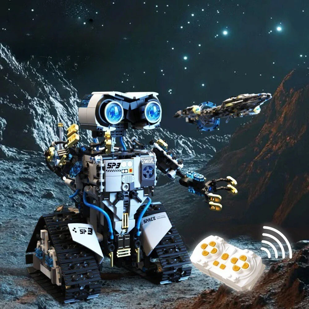 TUOMU T1107 1468pcs Dual-mode Spaceship Robot Combination 2-in-1 Building Block Assembly Kit Kid Christmas Gift — view 4