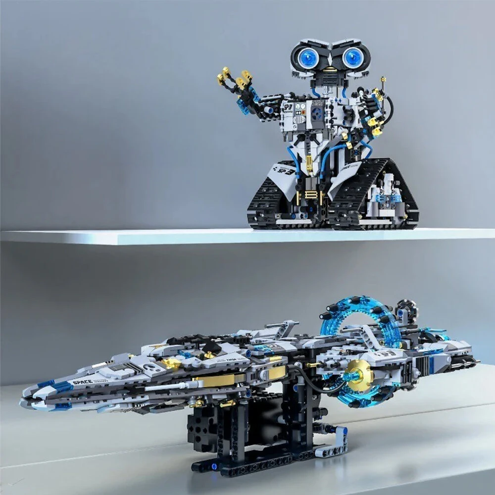 TUOMU T1107 1468pcs Dual-mode Spaceship Robot Combination 2-in-1 Building Block Assembly Kit Kid Christmas Gift — view 7