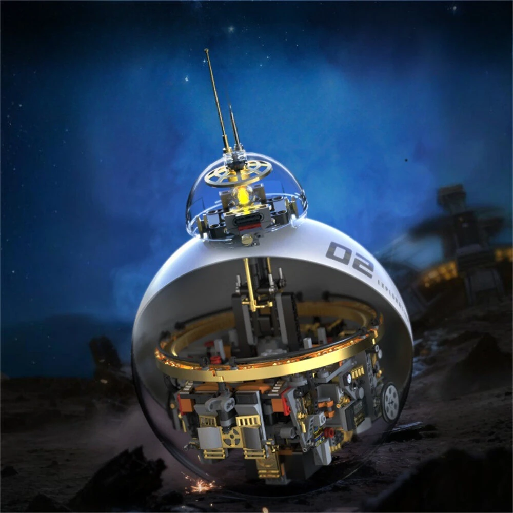 TUOMU T1118 STEM Science Fiction Programmable Reconnaissance Robot Transparent Exploration Sphere Toy — view 5