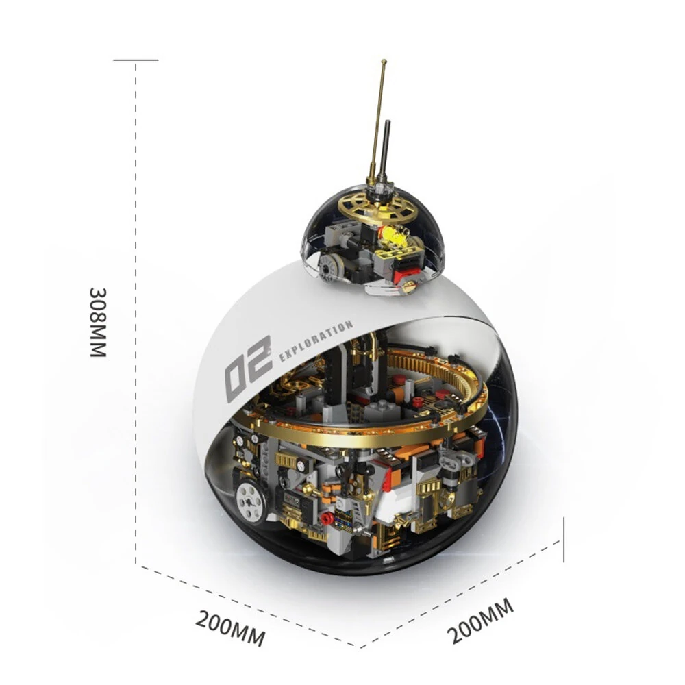 TUOMU T1118 STEM Science Fiction Programmable Reconnaissance Robot Transparent Exploration Sphere Toy — view 7