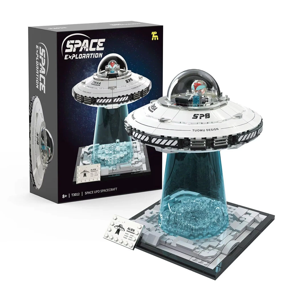 TUOMU T3012 Space Exploration Model UFO Spaceship LED Light Building Block Brick Toy Set for Kids Children Gift — TUOMU