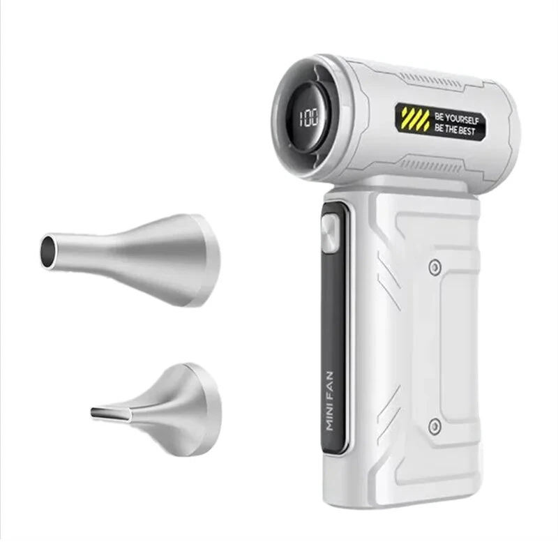 Turbo Fan M358 Handheld 80,000RPM High Speed 23m/s 50W Brushless Motor Rechargeable Type-C Dust Blower Cleaning Tool Versatile Airflow 100 Adjustable Speeds