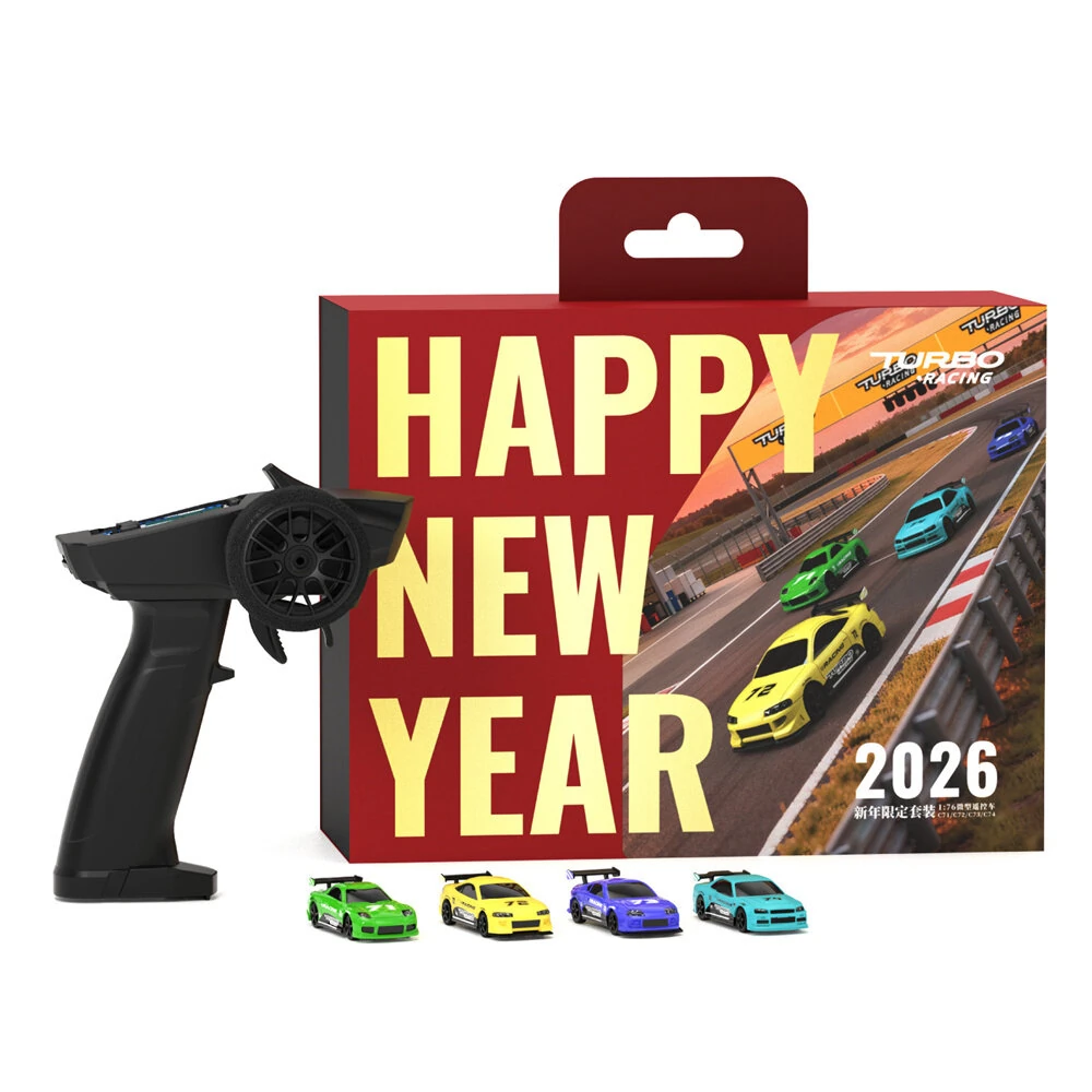 Turbo Racing 2026 New Year Set C71 C72 C73 C74 1/76 2.4G RWD Mini Sports RC Cars Limited Edition LCD Screen Full Proportional Micro Remote Control Vehicles Models Kids Children Gifts Toys — TURBO.RACING