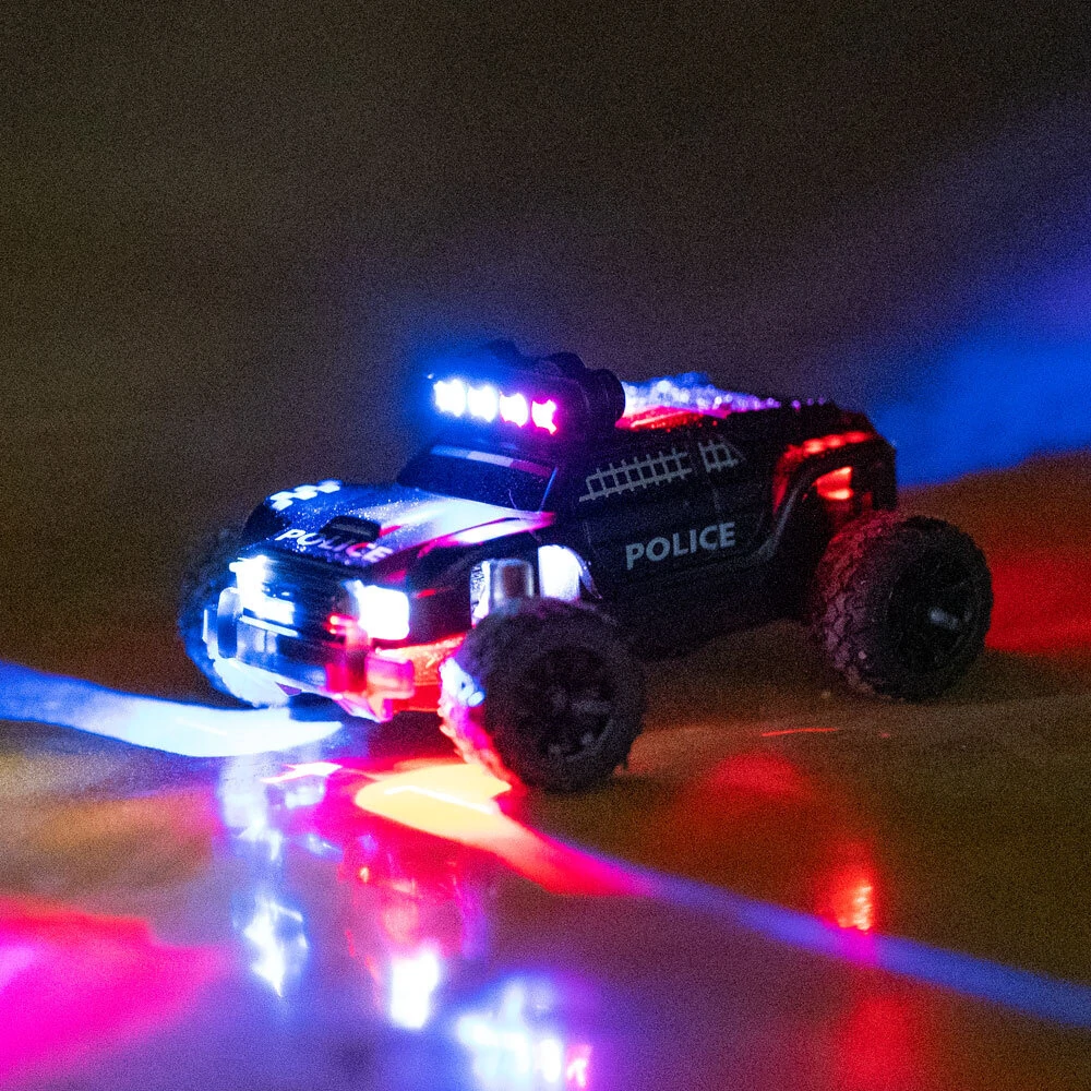 Turbo Racing C82 RTR 1/76 2.4G Mini RC Car Police Off-Road Truck LED Lights Full Proportional Vehicles Model Kids Children Toys — view 11
