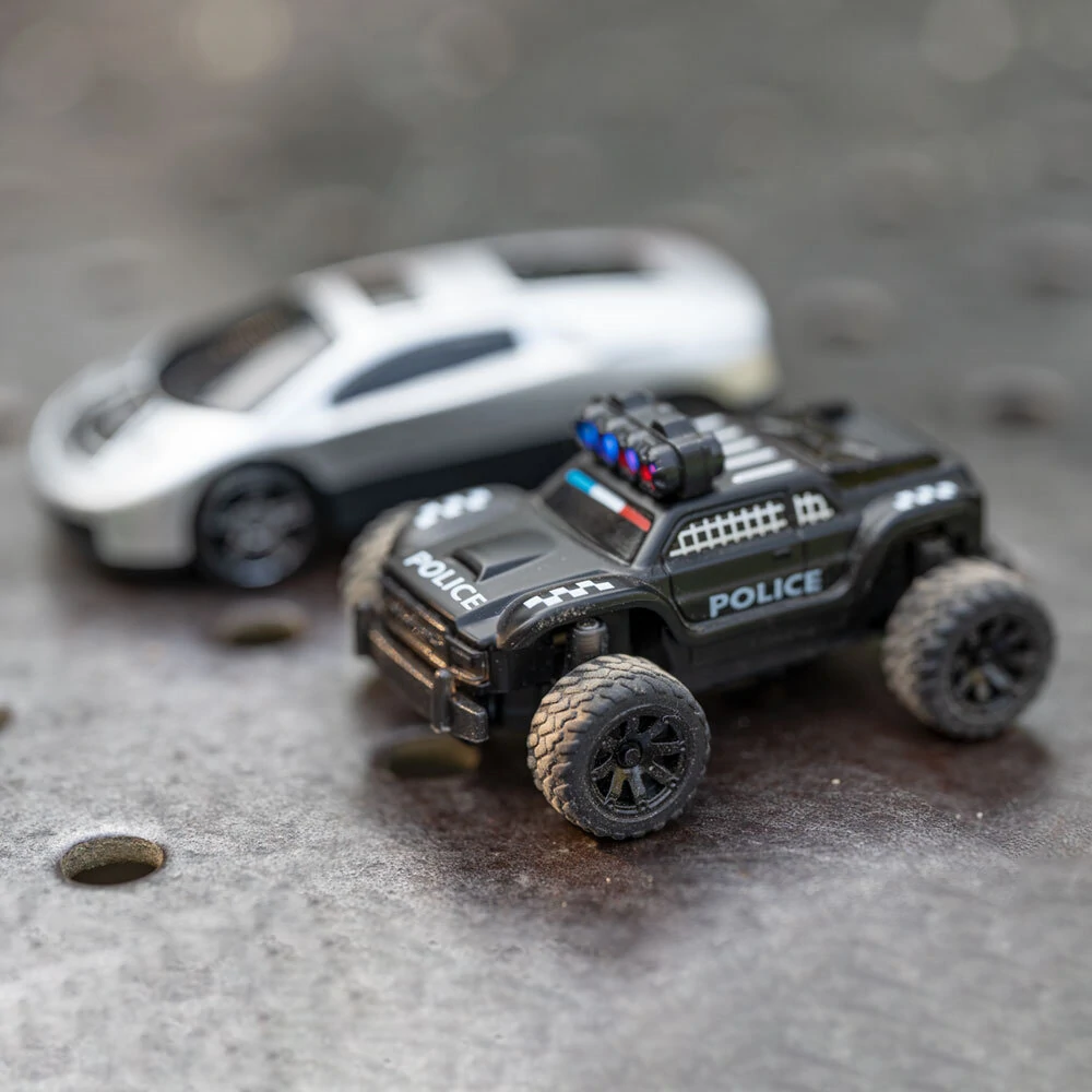 Turbo Racing C82 RTR 1/76 2.4G Mini RC Car Police Off-Road Truck LED Lights Full Proportional Vehicles Model Kids Children Toys — view 9