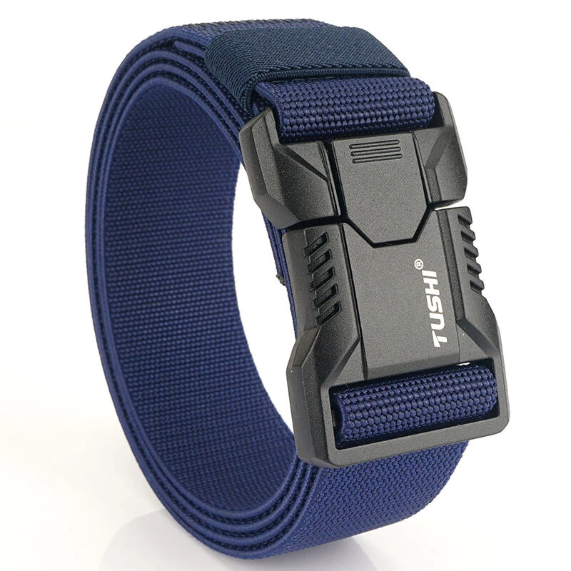 TUSHI 125cm Tactical Nylon Belt Adjustable Quick Release Wear-resistant Lightweight Waist Belt Aluminum Alloy Buckle Canvas Belt Casual Sports Belts for Outdoor Men Women — view 8
