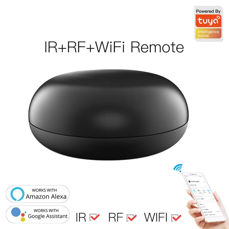 Tuya 433 MHz RF Remote Control for Alexa Wifi IR RF Remote Controller Automation IR RF Lamp TV Air Conditioner Fan DVD