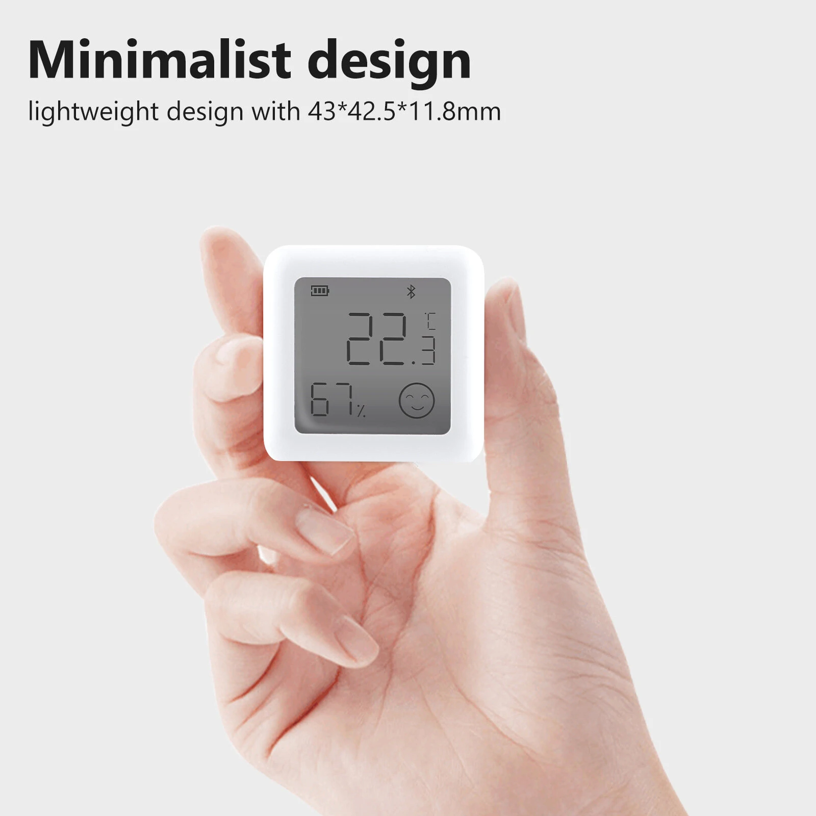 Tuya bluetooth Smart LCD Screen Digital Thermometer Temperature Humidity Sensor Moisture Meter App Remote Control — view 5