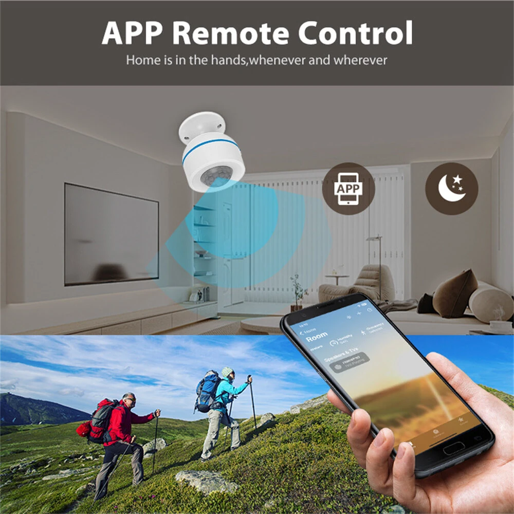 Tuya Matter Thread Smart PIR Motion Sensor Wireless Human Body Motion Infrared Detector Work With HomeKit Alexa Google Home — view 8