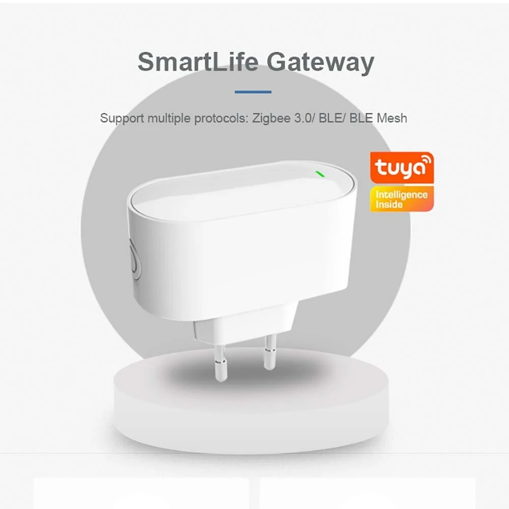 Tuya Smart SmartLife Gateway Zigbe bluetooth Mesh Wireless Socket APP Remote Voice Control with Alexa Smart Home Automation Hub — view 2