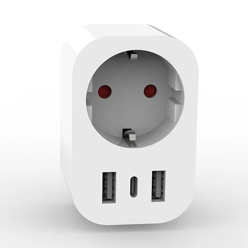 Tuya Smart WiFi Socket EU Plug with USB/Type-C Charging Port Timing Function Phone Remote Control Voice Control with Alexa Google Assistant — view 3