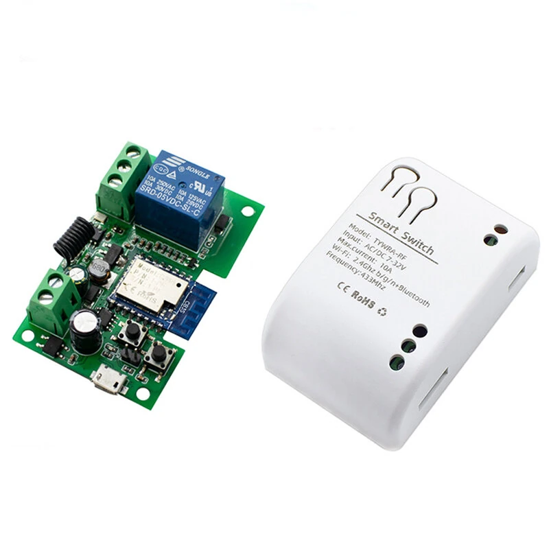 Tuya Smart WiFi Switch Door Opener RF433MHz Wireless Switch Timing Function APP Voice Control with Alexa Google Home — Tuya
